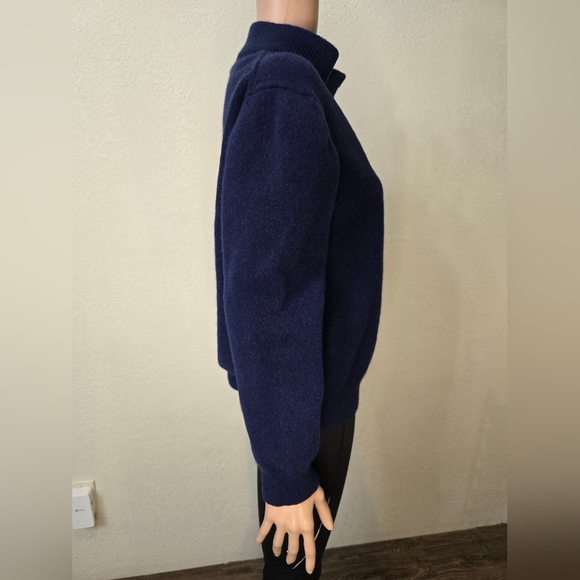 Ledbury Sueter Navy 100% Superfine Wool Made In Italy Size SMALL - Picture 9 of 9